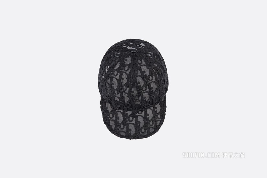 棒球帽 黑色薄纱科技面料 Oblique 印花