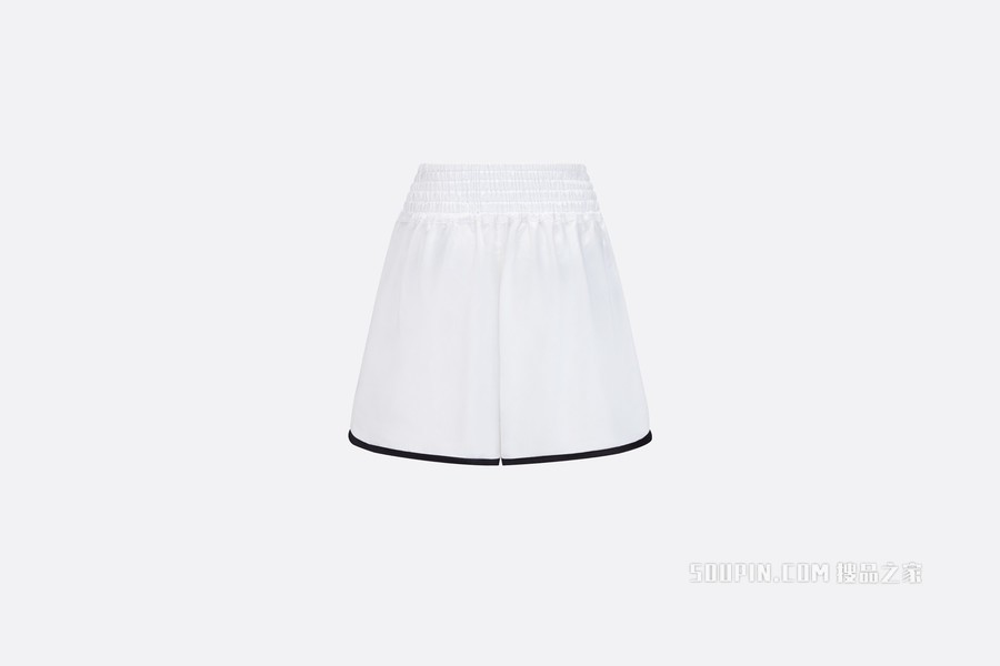Dior Vibe 短裤 白色缎面科技面料