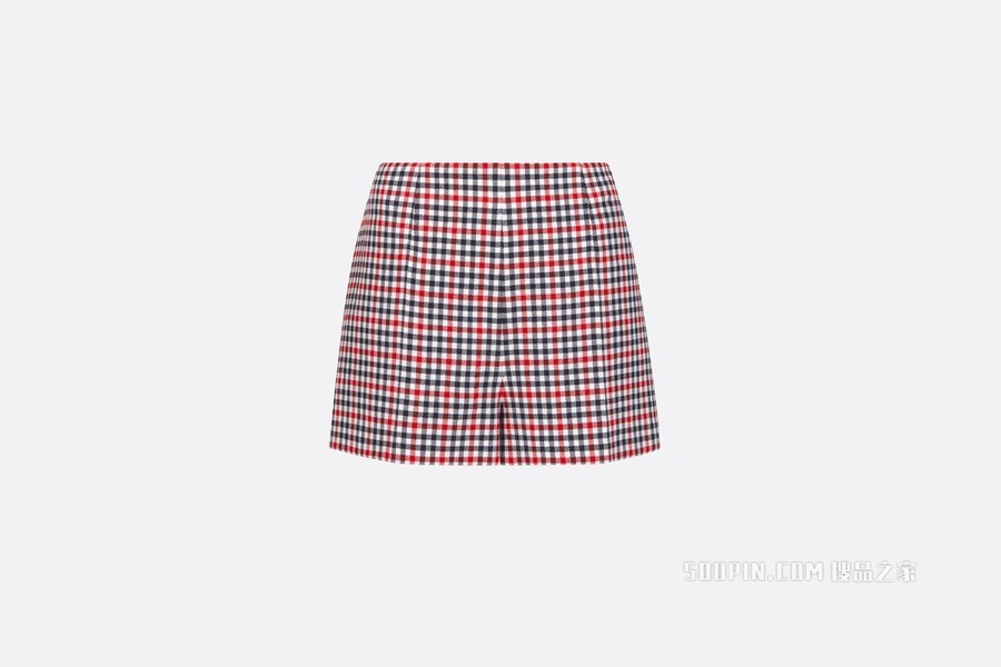 短裤 三色羊毛斜纹面料 D-Little Vichy 格纹图案