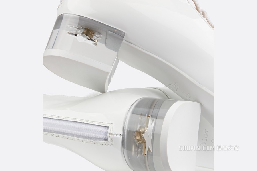 Dior Arty 系带及踝靴 白色漆皮牛皮革