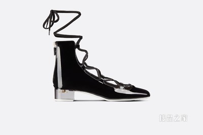 Dior Arty 系带及踝靴 黑色漆皮牛皮革