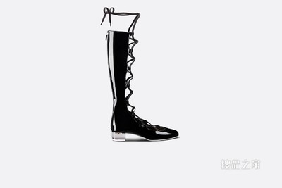 Dior Arty 系带靴子 黑色漆皮牛皮革