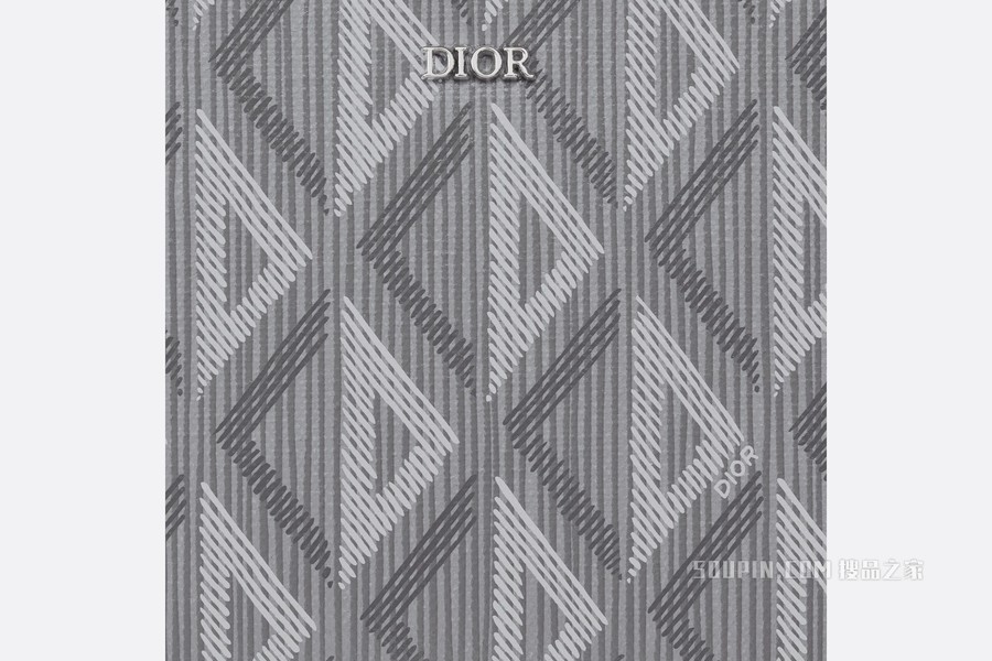 手拿信使包 迪奥灰帆布 CD Diamond 图案