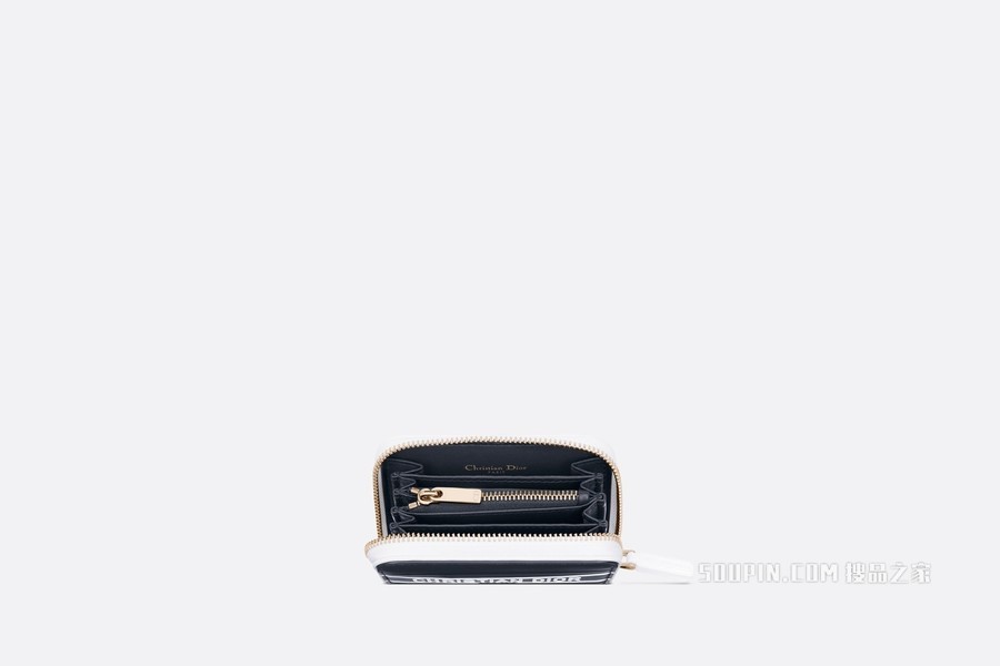 小号 Dior Vibe Voyageur 卡夹 蓝色牛皮革