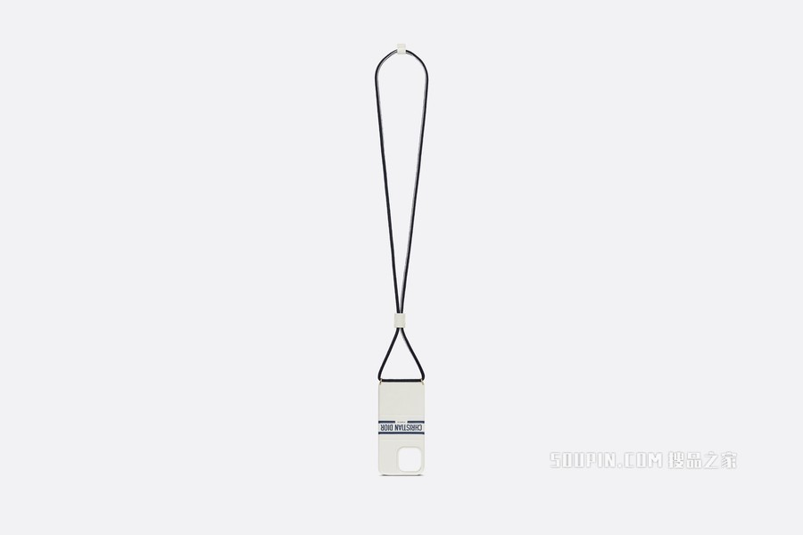 Dior Vibe iPhone 13 Pro 手机壳 白色牛皮革
