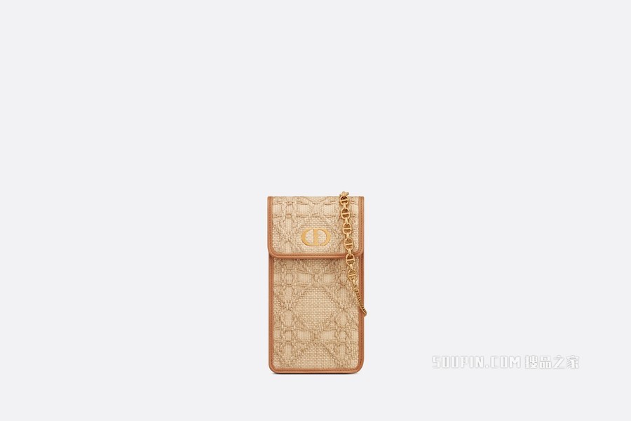 Dior Caro 手机袋 酒椰草藤格纹