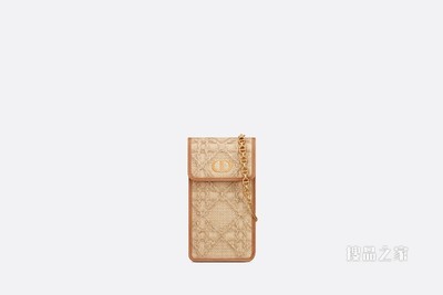 Dior Caro 手机袋 酒椰草藤格纹