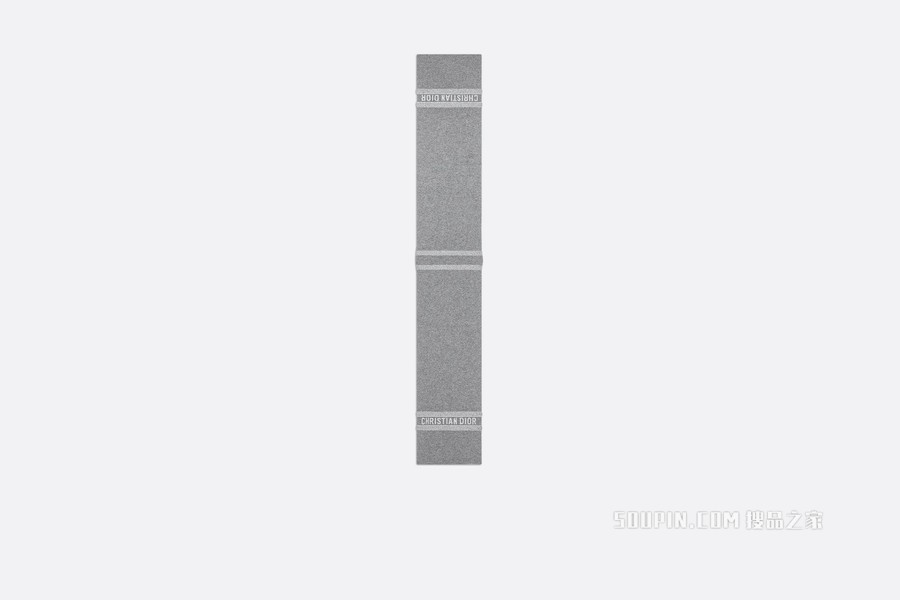 围巾 灰色羊绒混纺科技面料 Oblique 印花