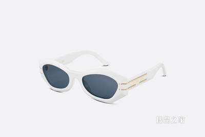 DiorSignature B1U 太阳眼镜 白色蝴蝶形镜框
