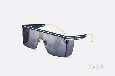 DiorClub M1U 太阳眼镜 Dior Étoile 图案镜片蓝色眼罩式镜框