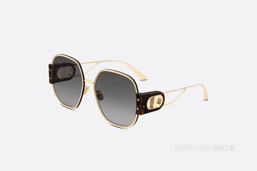 30Montaigne S5U 太阳眼镜 棕色玳瑁效果圆形镜框