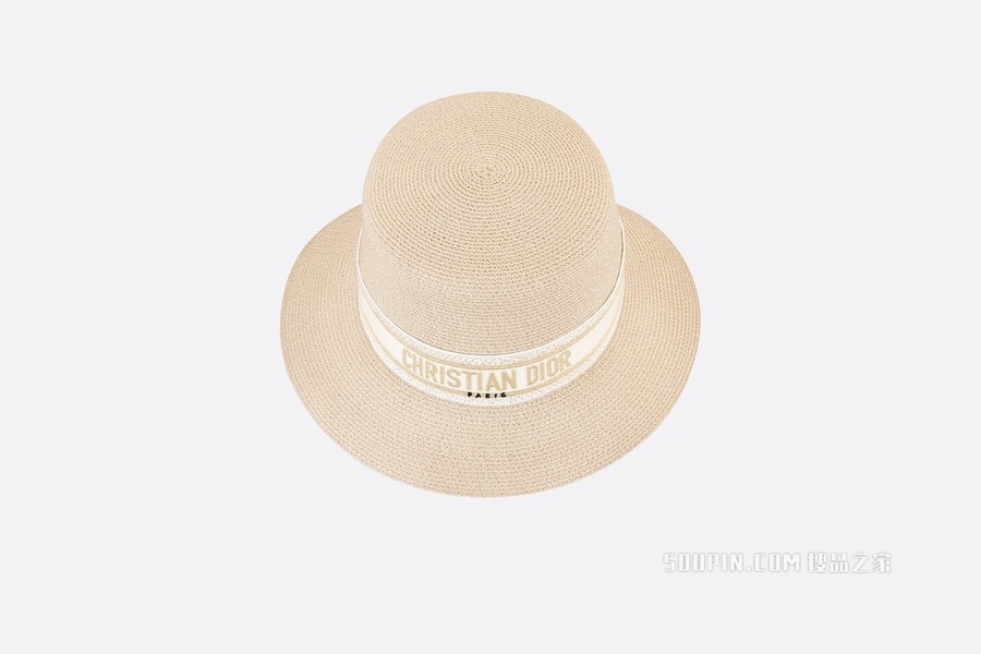 Dioresort 窄檐帽 金色草编