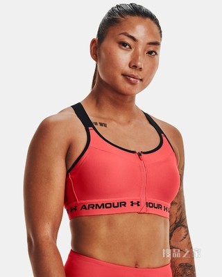女士Armour Crossback拉链运动内衣—高强度