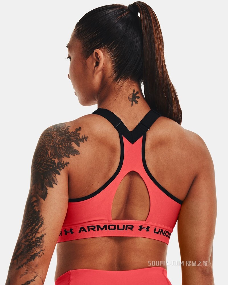 女士Armour Crossback拉链运动内衣—高强度