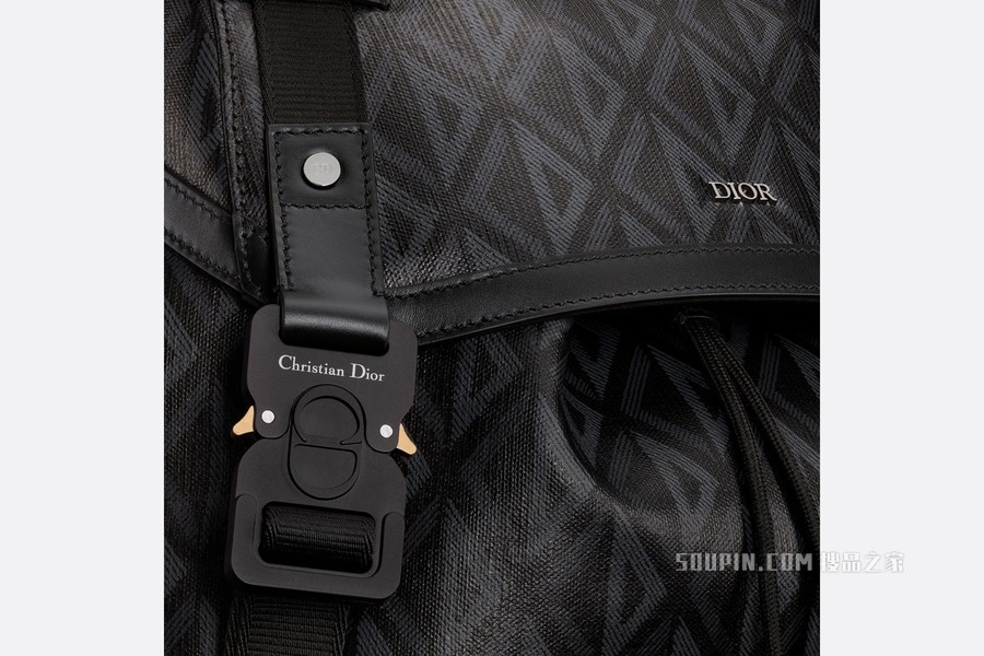 Dior Hit the Road 双肩背包 黑色帆布 CD Diamond 图案