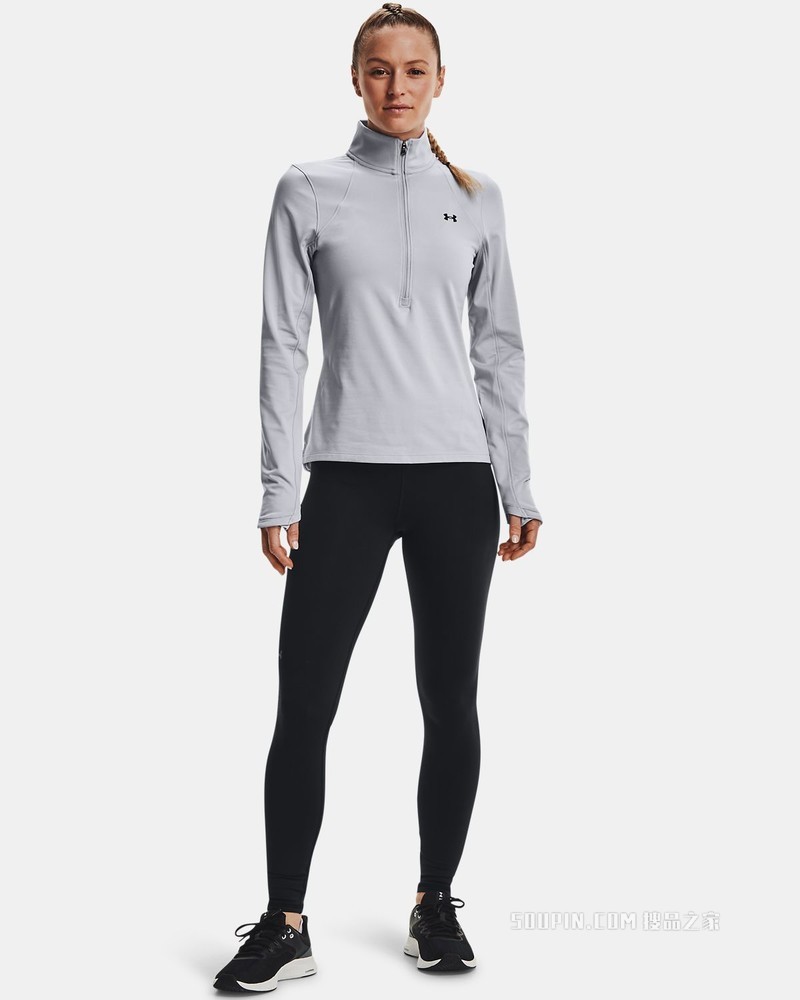 女士UA ColdGear® Cozy 1/2拉链长袖上衣