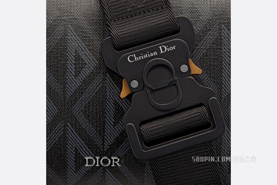 Dior Lingot 22 手袋 黑色帆布 CD Diamond 图案