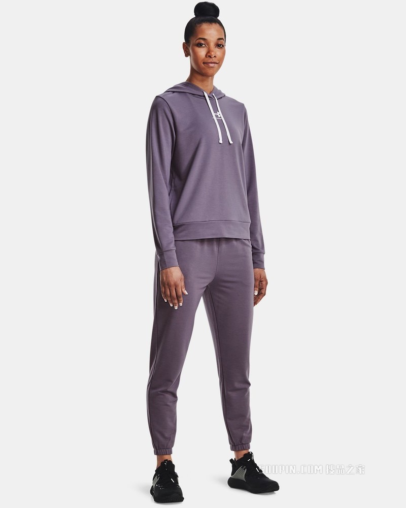 女士UA Rival Terry连帽上衣