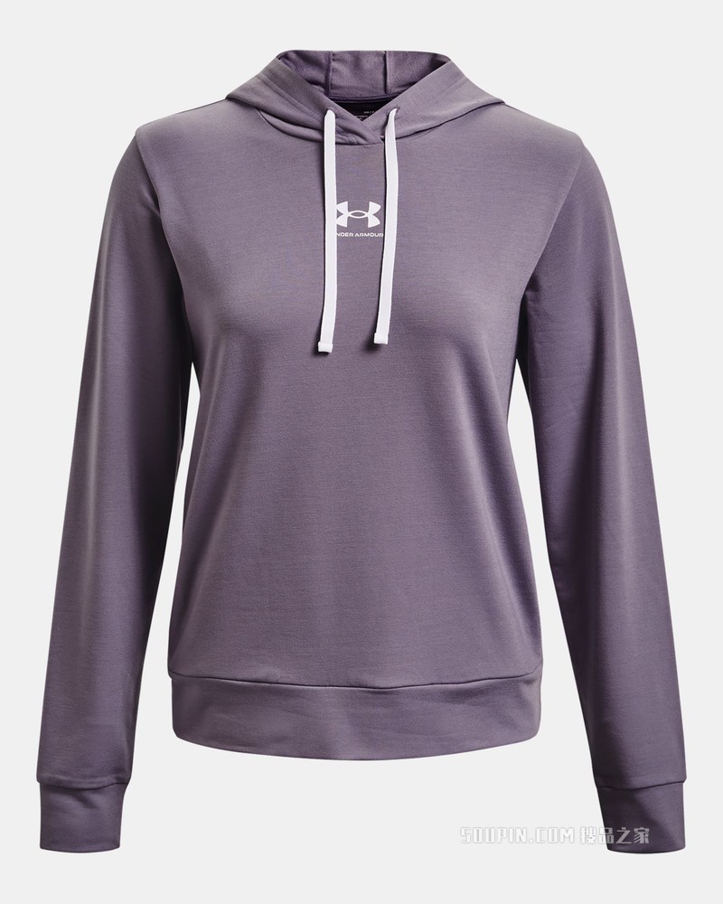 女士UA Rival Terry连帽上衣