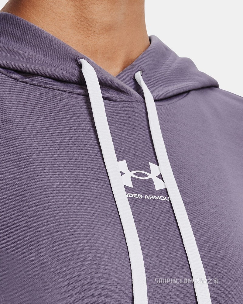 女士UA Rival Terry连帽上衣