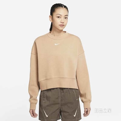 Nike Sportswear Collection Essentials 女子起绒圆领上衣