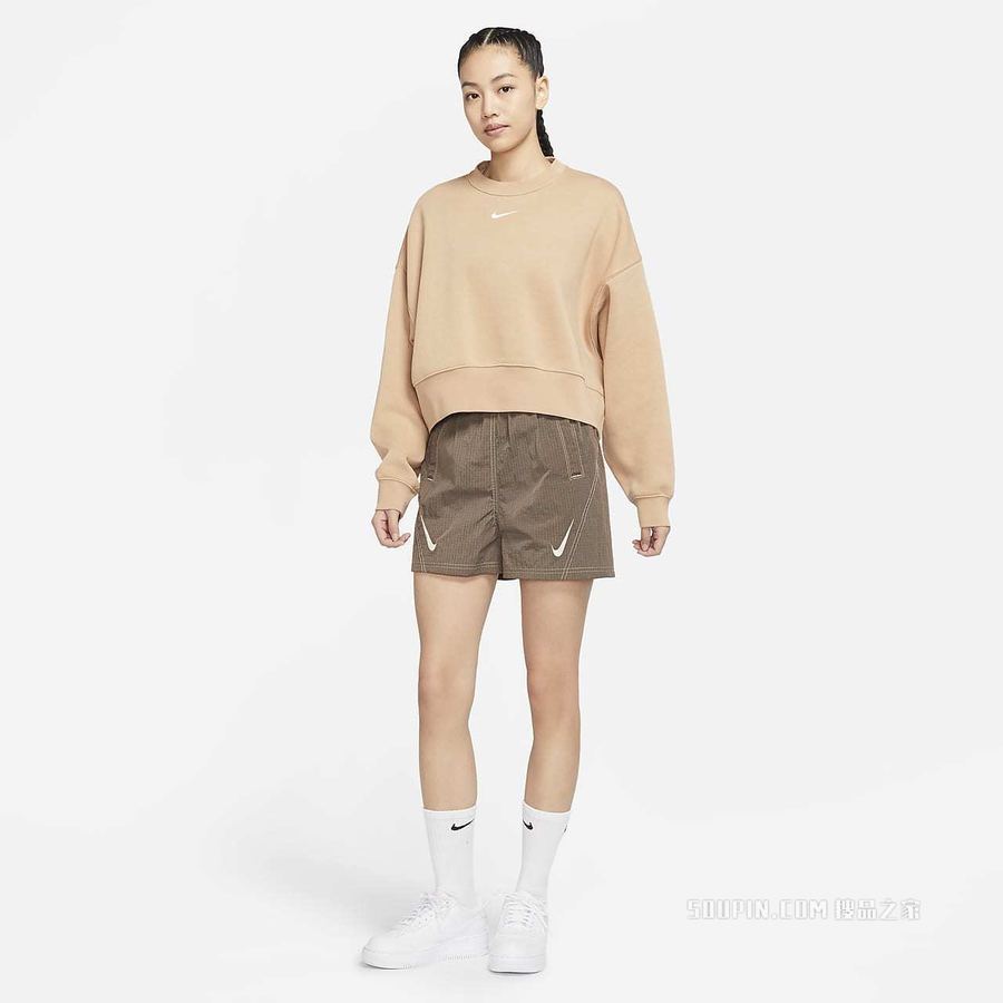 Nike Sportswear Collection Essentials 女子起绒圆领上衣
