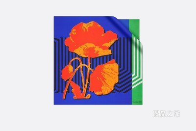 Dior 印花方巾 多色桑蚕丝斜纹面料 D-Flower Pop 印花