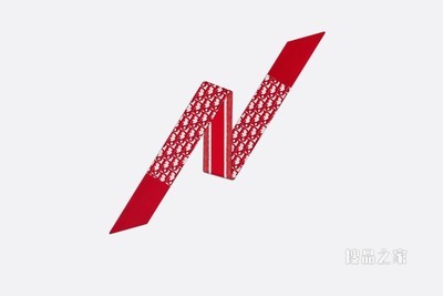 Mitzah 丝巾 红色桑蚕丝斜纹面料 Oblique 印花