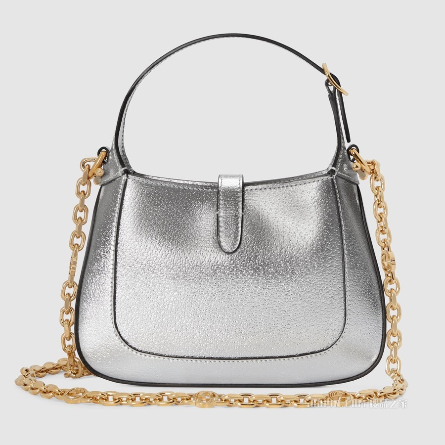 Jackie 1961系列银色迷你手袋 银色皮革