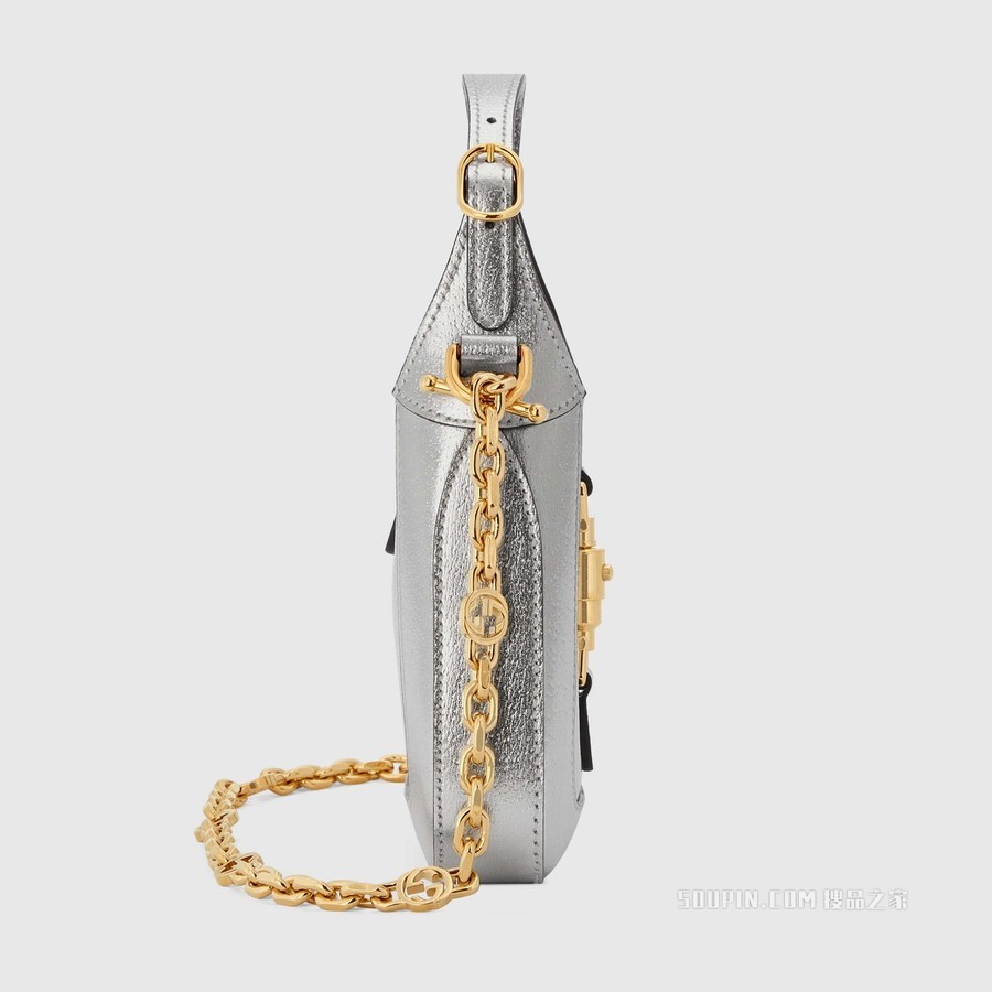 Jackie 1961系列银色迷你手袋 银色皮革