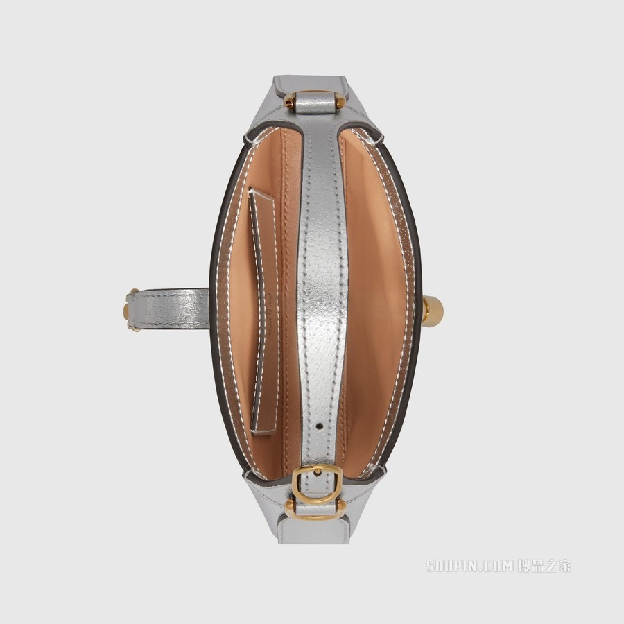 Jackie 1961系列银色迷你手袋 银色皮革