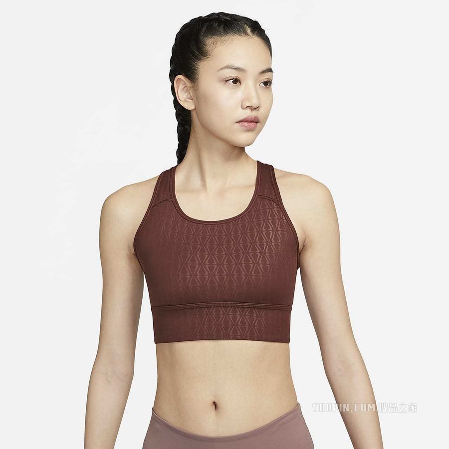 Nike Dri-FIT Swoosh 女子中强度支撑衬垫印花运动内衣