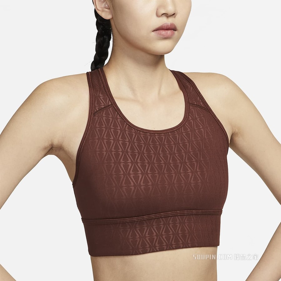 Nike Dri-FIT Swoosh 女子中强度支撑衬垫印花运动内衣