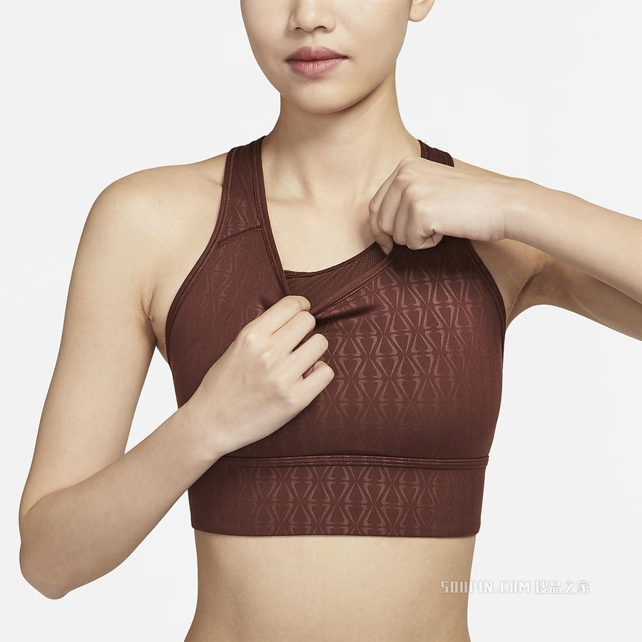 Nike Dri-FIT Swoosh 女子中强度支撑衬垫印花运动内衣