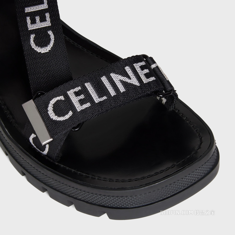 CELINE LEO“CELINE”提花锦纶条带凉鞋 24623