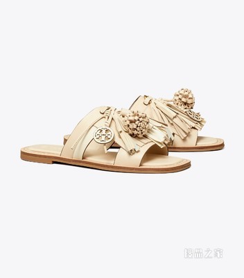 Miller 流苏拖鞋 奶油白