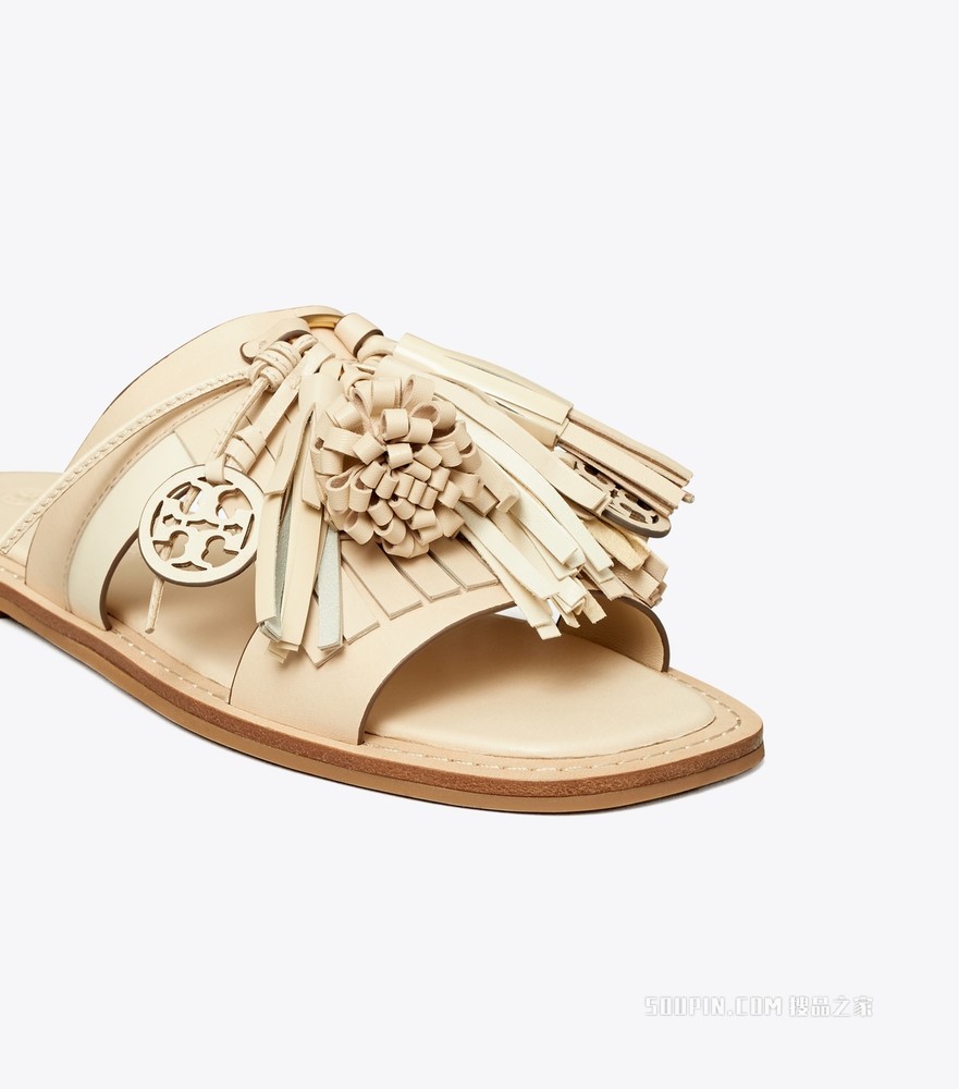 Miller 流苏拖鞋 奶油白