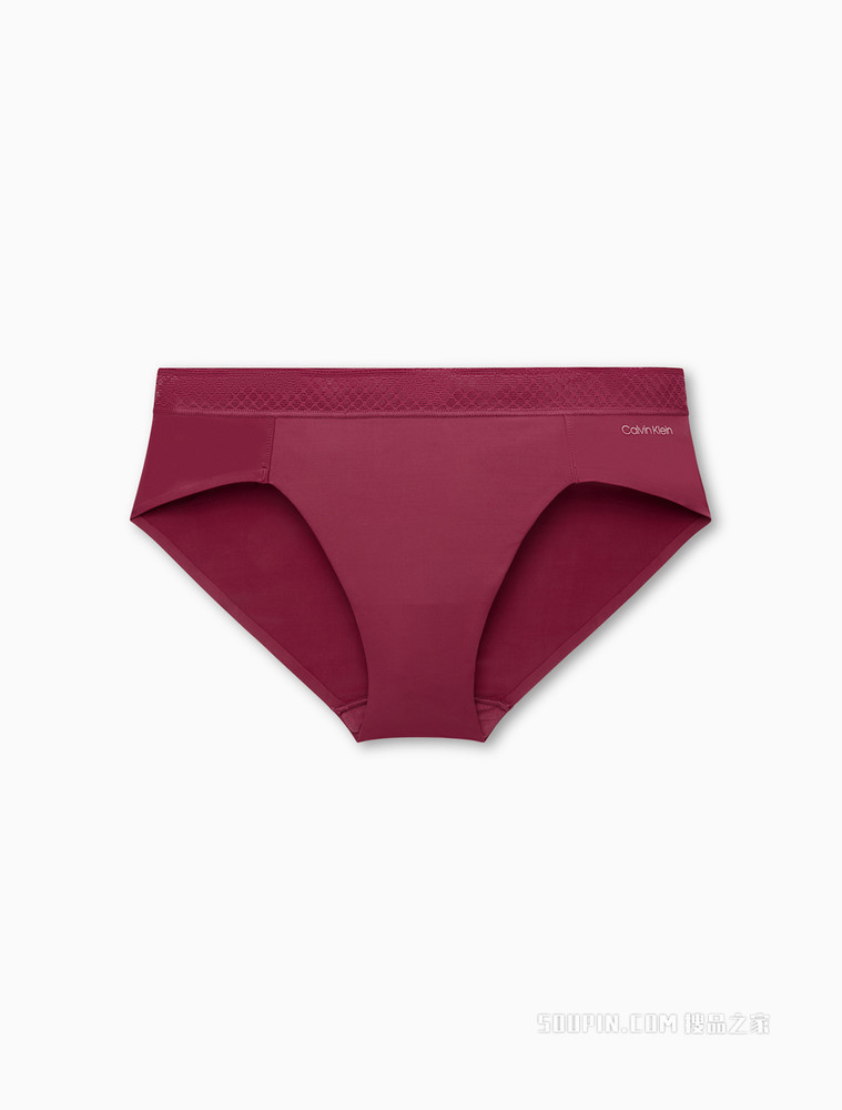 Calvin Klein 女士时尚拼接蕾丝腰边性感三角舒适透气贴身内裤QF6308AD