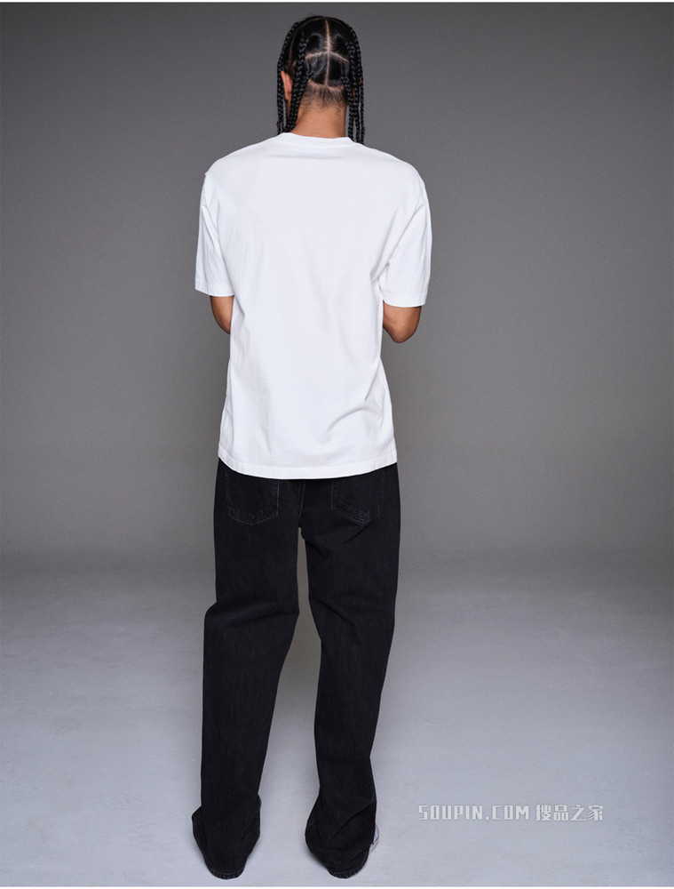 【Palace联名】Calvin Klein 男女同款圆领纯棉烫印LOGO短袖T恤40317UC