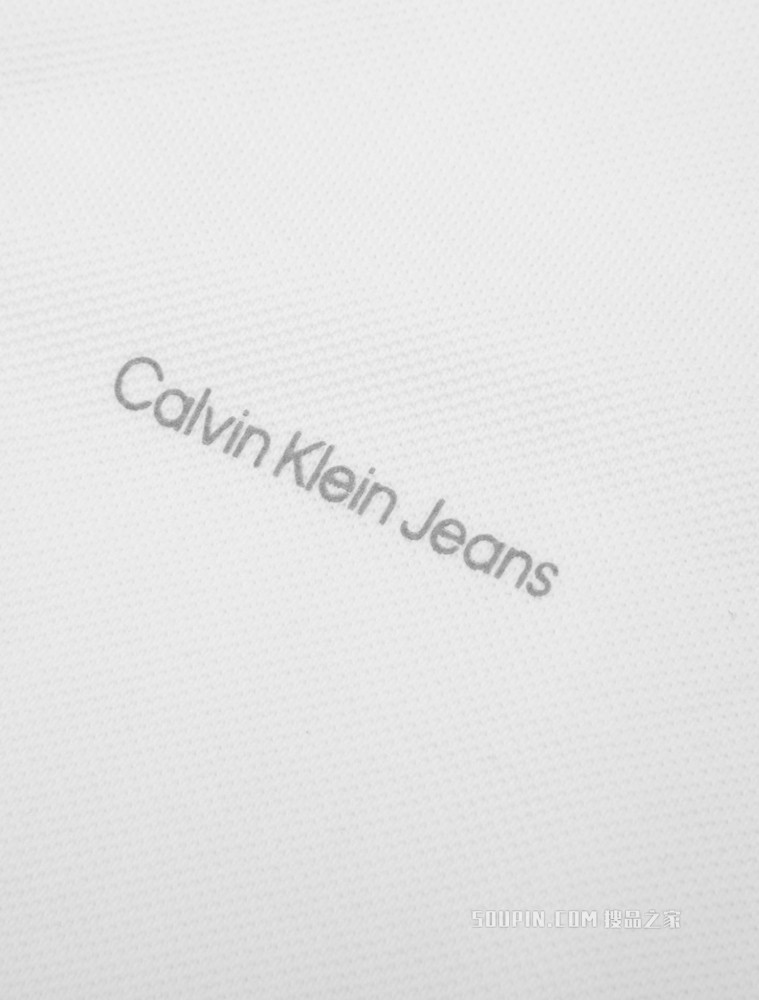 Calvin Klein 女士时尚翻领纯棉简约LOGO中袖POLO衫J218654