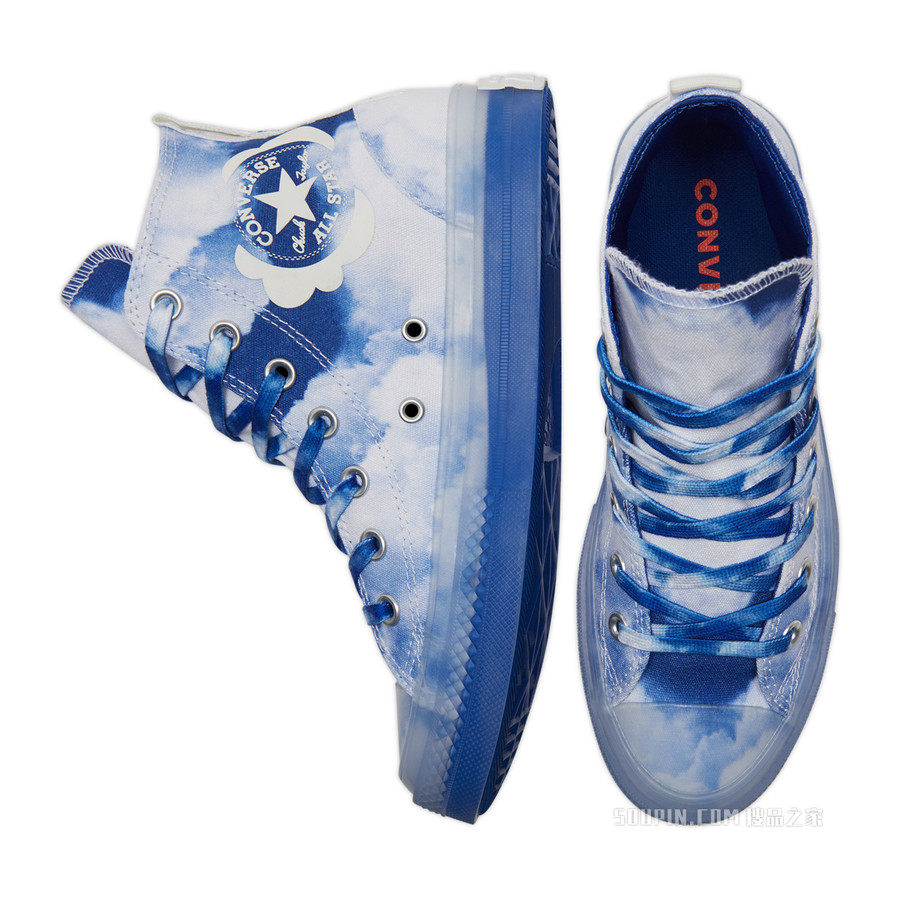 【男女同款】All Star CX云朵图案印花高帮 浮云鞋 中性 宝蓝/白