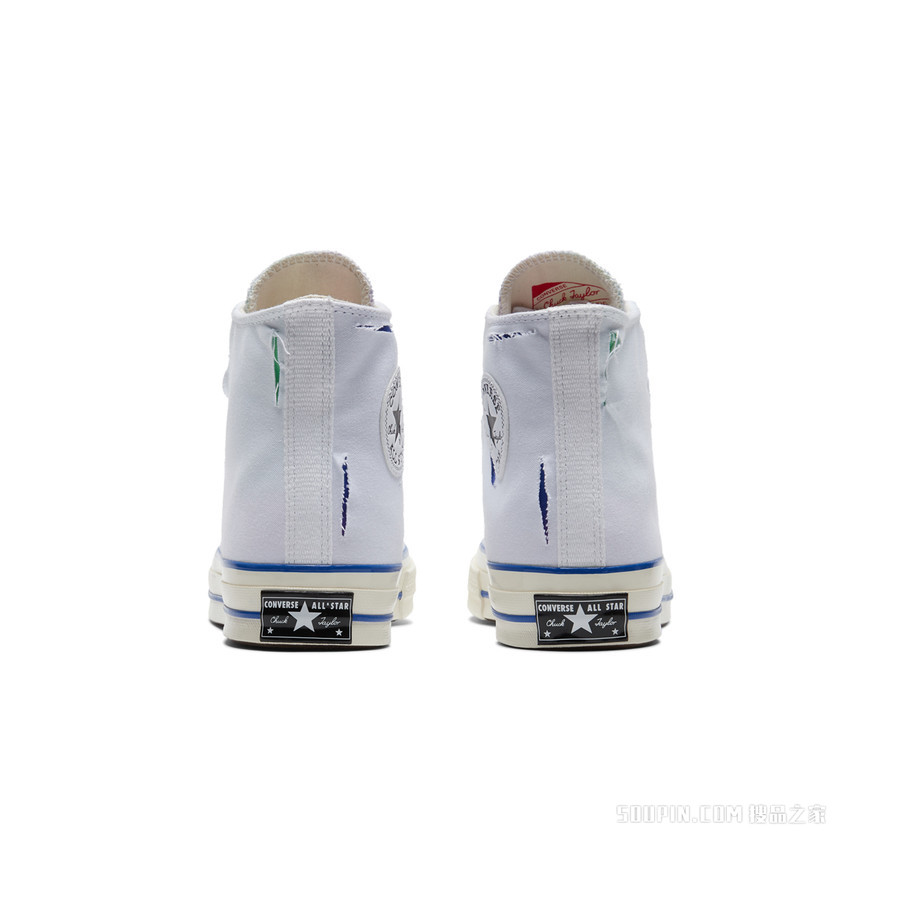 【男女同款】Chuck 70可撕裂帆布鞋运动鞋 极光白 中性 白/多色