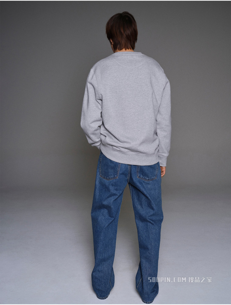 【Palace联名】Calvin Klein 男女款重磅纯棉磨绒刺绣圆领卫衣40314UC