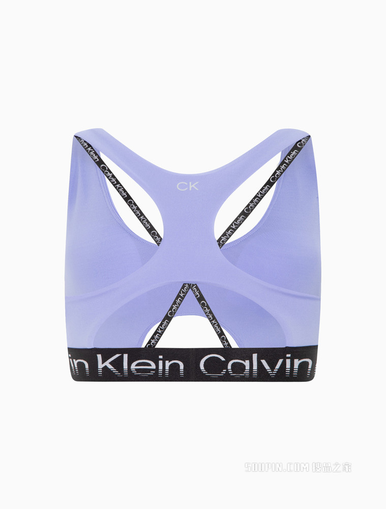 Calvin Klein 女士可卸垫宽LOGO提花围边交叉肩带文胸4WS2K167