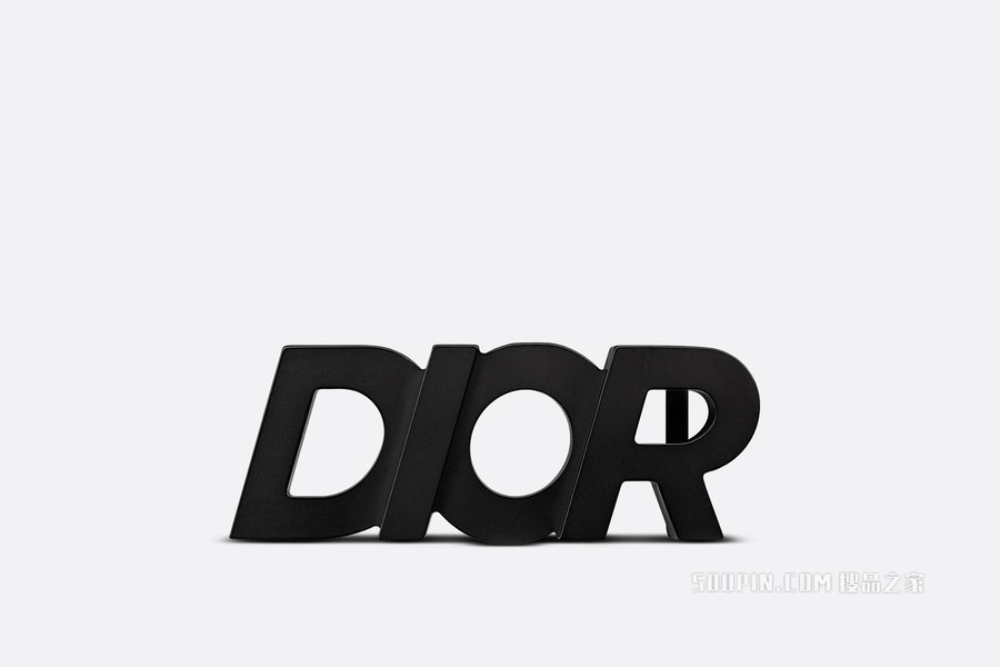 “DIOR”腰带扣 35 毫米黑色哑光涂漆饰面黄铜