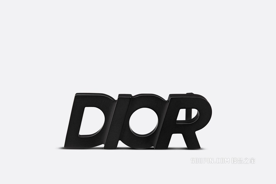 “DIOR”腰带扣 35 毫米黑色哑光涂漆饰面黄铜