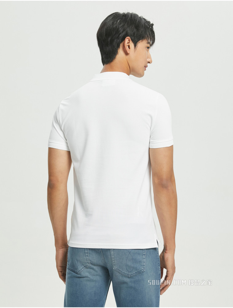 Calvin Klein 22春夏新品新款男士棒球领交叠刺绣LOGO短袖POLO衫J320628