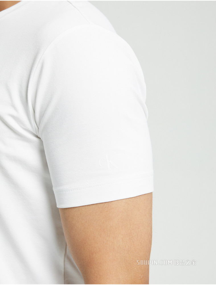 Calvin Klein 22春季新品新款男士休闲圆领简约撞色叠印LOGO短袖T恤J320568