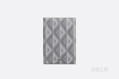 护照套 迪奥灰帆布 CD Diamond 图案