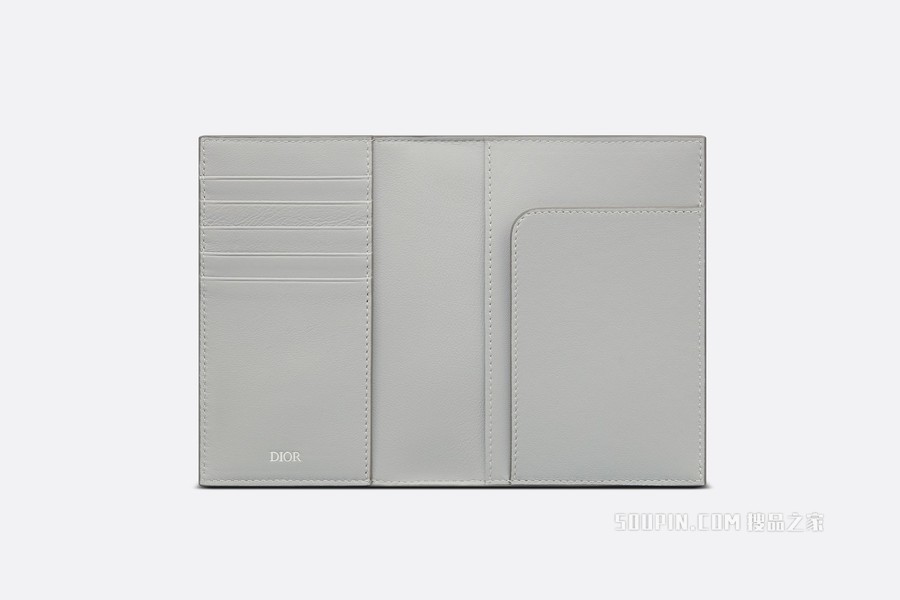 护照套 迪奥灰帆布 CD Diamond 图案